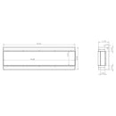 Modern Flames Redstone 42-Inch Built-In Traditional Electric Fireplace [RS-4229] (SAK97326) - Saksby Wholesale - Top & Side View Dimension
