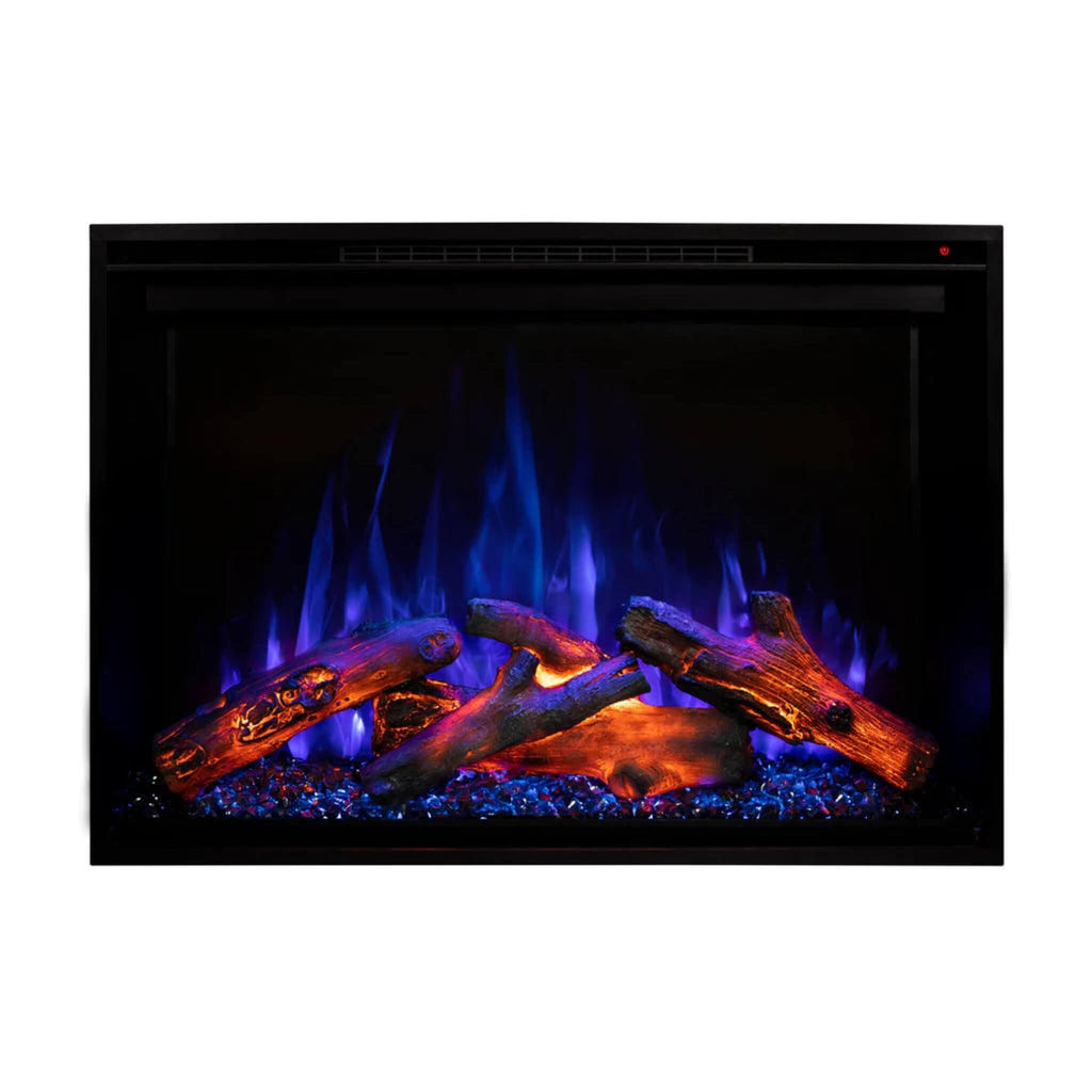 Modern Flames Redstone 54-Inch Built-In Traditional Electric Fireplace [RS-5435] (SAK48153) - Saksby Wholesale - Blue Flames View With Red Logs