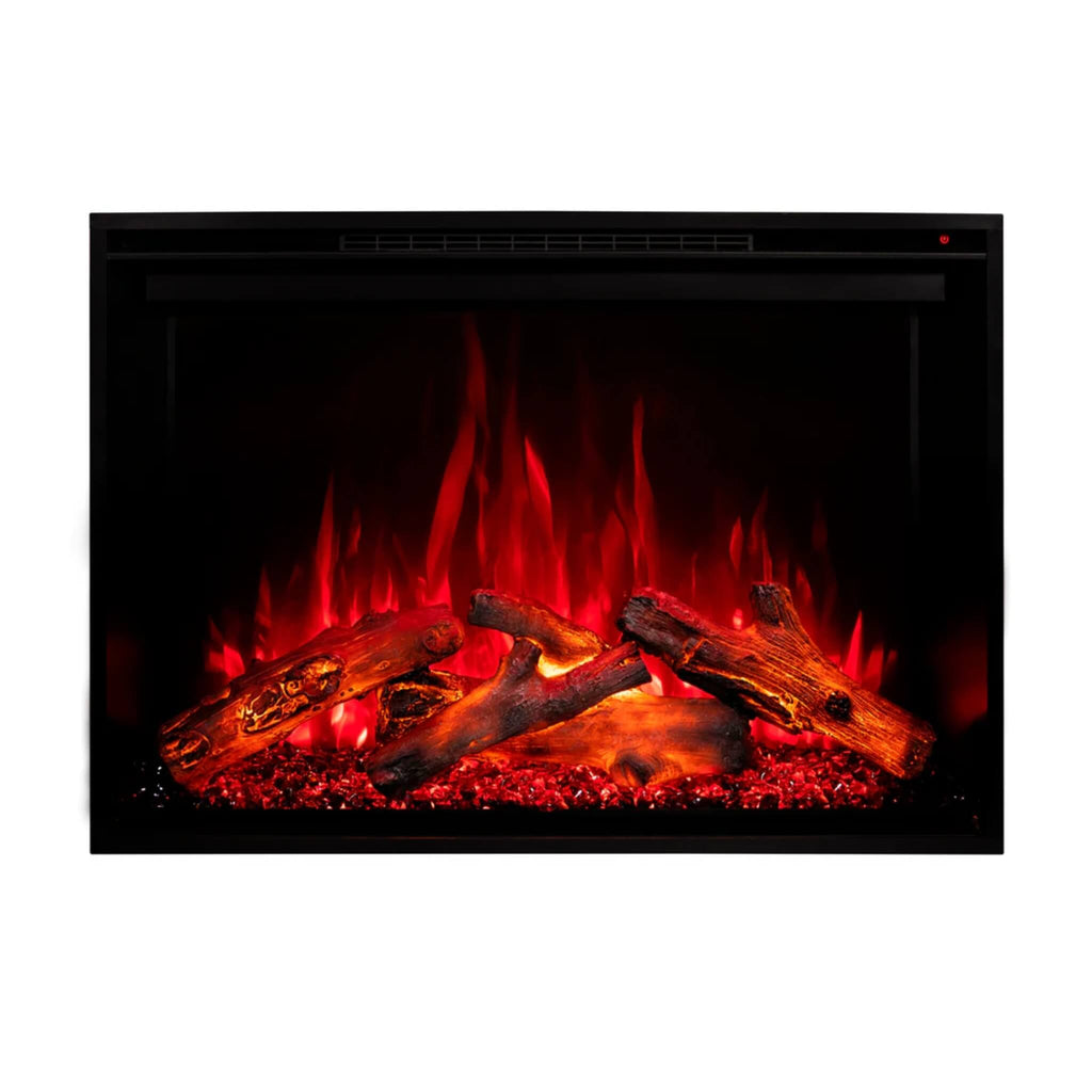 Modern Flames Redstone 54-Inch Built-In Traditional Electric Fireplace [RS-5435] (SAK48153) - Saksby Wholesale - Dark Red Flames View With Bright Logs