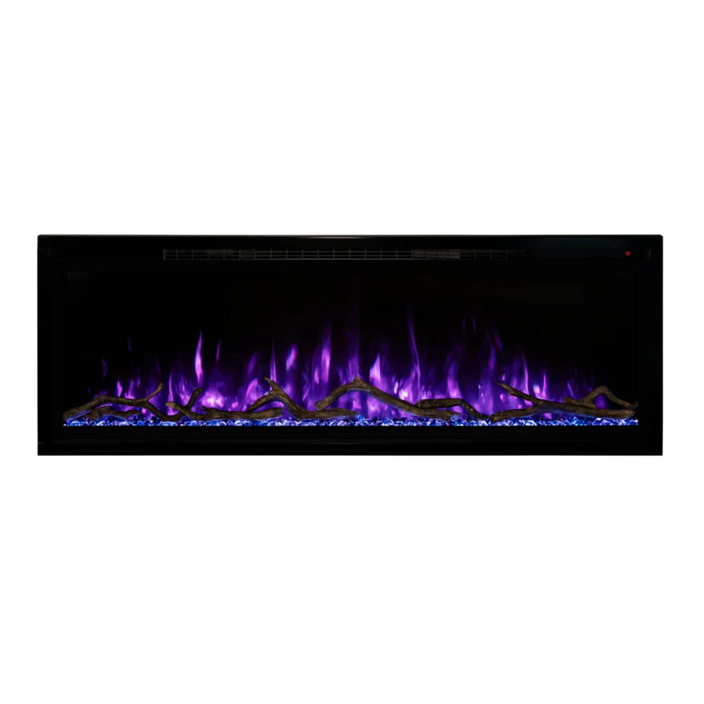Modern Flames Spectrum Slimline 50" Wall Mount Linear Electric Fireplace [SPS-50B] SAKSBY - Violet Flames View