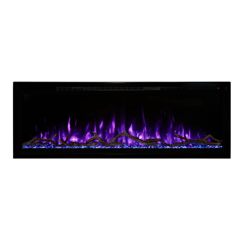 Modern Flames Spectrum Slimline 50" Wall Mount Linear Electric Fireplace [SPS-50B] SAKSBY - Violet Flames View