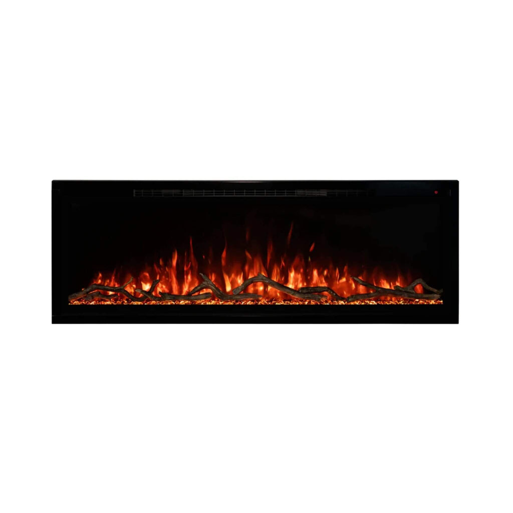 Modern Flames Spectrum Slimline 50-Inch Wall Mount Linear Electric Fireplace [SPS-50B] (SAK69230) - Saksby Wholesale - Orange Flames View
