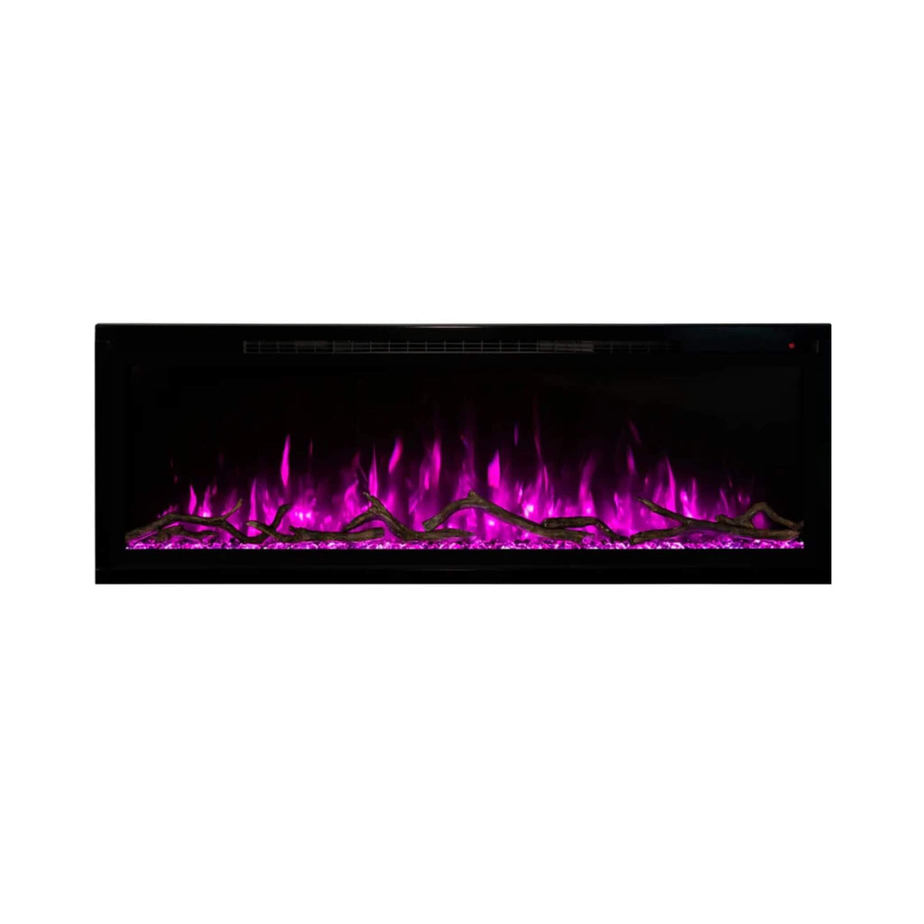 Modern Flames Spectrum Slimline 50-Inch Wall Mount Linear Electric Fireplace [SPS-50B] (SAK69230) - Saksby Wholesale - Pink Flames View