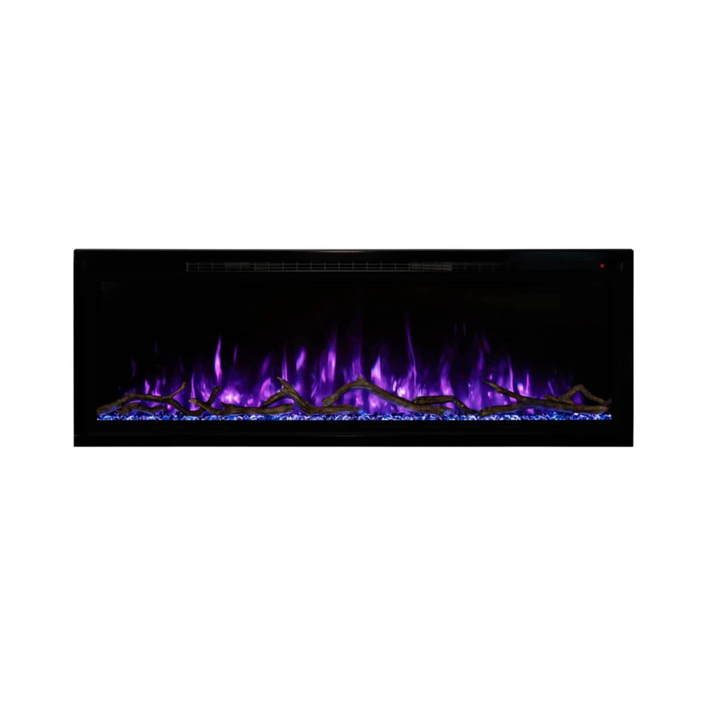 Modern Flames Spectrum Slimline 50-Inch Wall Mount Linear Electric Fireplace [SPS-50B] (SAK69230) - Saksby Wholesale - Violet Flames View