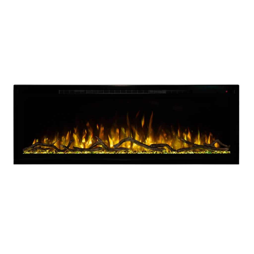 Modern Flames Spectrum Slimline 50" Wall Mount Linear Electric Fireplace [SPS-50B] SAKSBY - Yellow Flames View