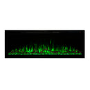 Modern Flames Spectrum Slimline 50" Wall Mount Linear Electric Fireplace [SPS-50B] SAKSBY - Green Flames View