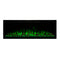 Modern Flames Spectrum Slimline 50" Wall Mount Linear Electric Fireplace [SPS-50B] SAKSBY - Green Flames View