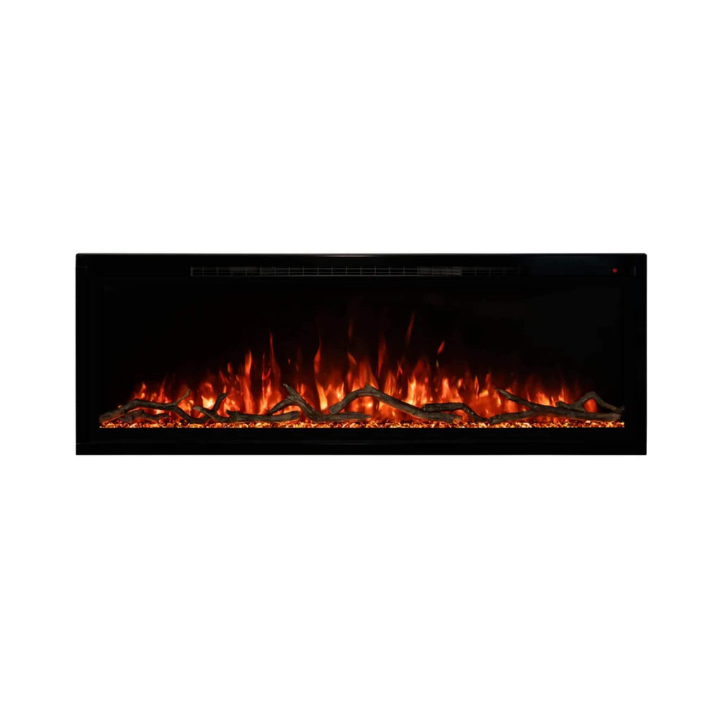 Modern Flames Spectrum Slimline 60-Inch Built-In Linear Electric Fireplace [SPS-60B] (SAK81537) - Saksby Wholesale - Red Flames View