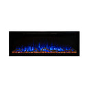 Modern Flames Spectrum Slimline 74-Inch Built-In Linear Electric Fireplace [SPS-74B] (SAK73458) - Saksby Wholesale - Blue Flames With Logs View