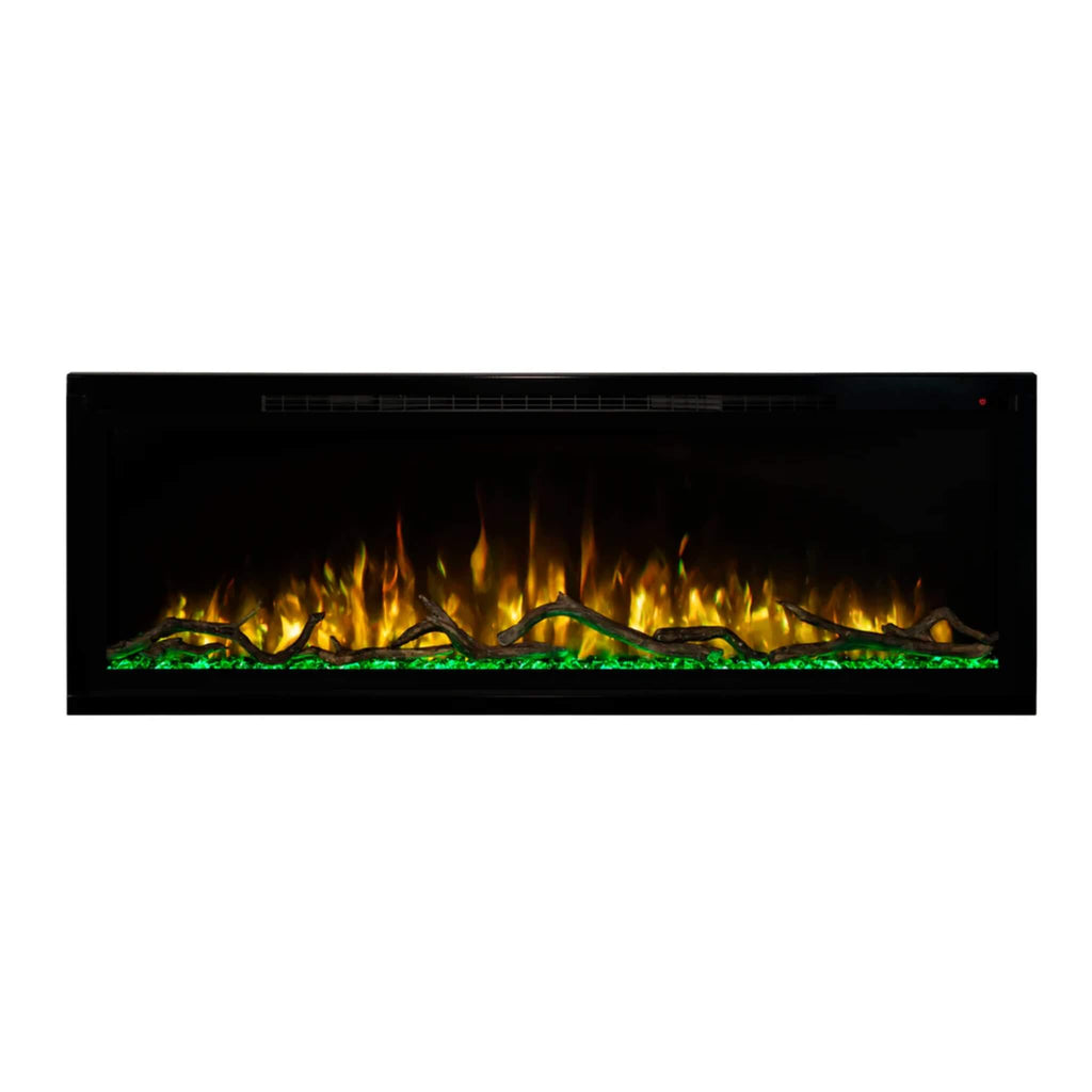 Modern Flames Spectrum Slimline 74" Built-In Linear Electric Fireplace [SPS-74B] SAKSBY - Yellow Flames View