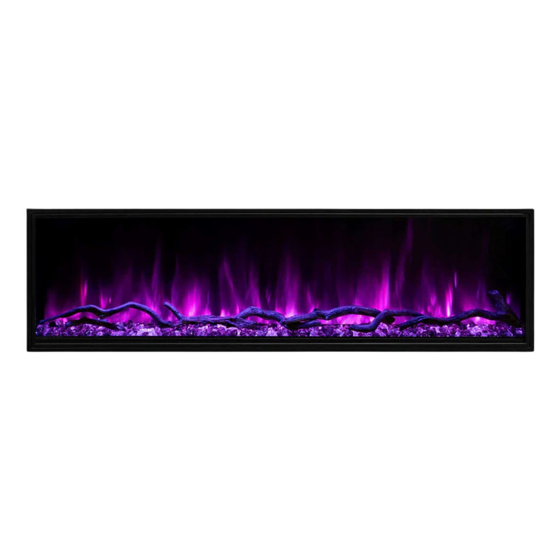 MODERN FLAMES LANDSCAPE PRO MULTI 56" Linear Multi-Sided Electric Fireplace With Hybrid Flame Technology [LPM-5616V2] SAKSBY - Purple View