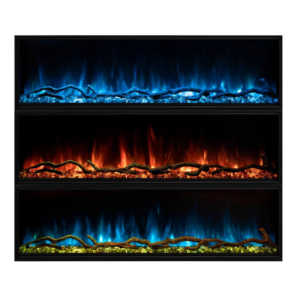 MODERN FLAMES LANDSCAPE PRO SLIM 56" Built-In Electric Fireplace With Wifi Control [LPS-5614] SAKSBY - Flames View