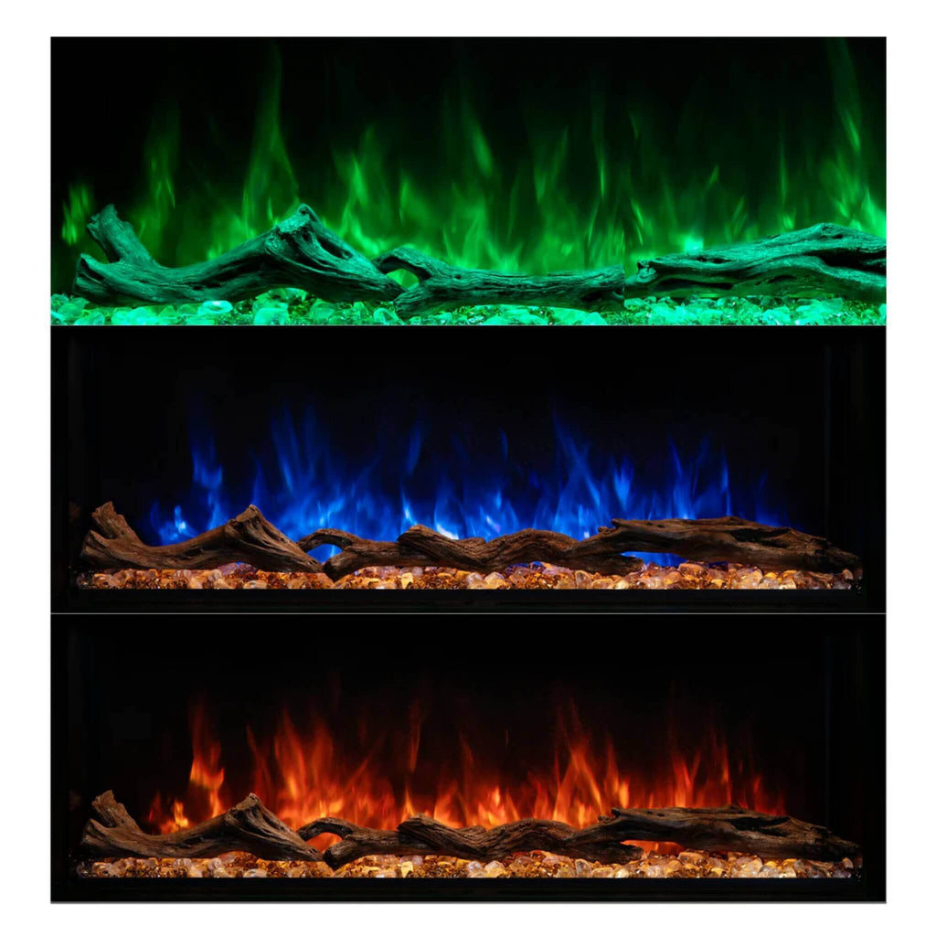 MODERN FLAMES LANDSCAPE PRO MULTI 44" Linear Multi-Sided Electric Fireplace [LPM-4416] SAKSBY - With Flames View