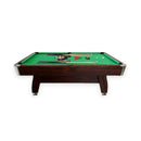8FT Modern Green Felt Billiard Pool Table With Automatic Ball Return And Accessories (SAK24870) - Saksby Wholesale - Front View