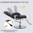 Modern Reclining Barber Chair With Adjustable Headrest And Hydraulic Pump (SAK62751) - Saksby Wholesale - Backrest Reclines