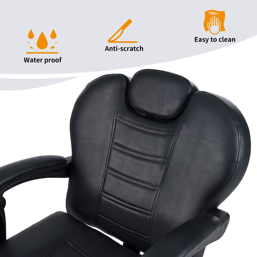 Modern Reclining Barber Chair With Adjustable Headrest And Hydraulic Pump (SAK62751) - Saksby Wholesale - Features