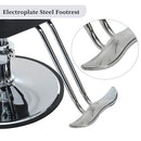 Modern Reclining Barber Chair With Adjustable Headrest And Hydraulic Pump (SAK62751) - Saksby Wholesale - Steel Footrest