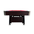 8FT Modern Red Felt Billiard Pool Table With Automatic Ball Return And Accessories (SAK76139) - Saksby Wholesale - Side View