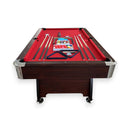8FT Modern Red Felt Billiard Pool Table With Automatic Ball Return And Accessories (SAK76139) - Saksby Wholesale - Top Side View