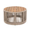 Modern Rustic Coffee Table & Side Table With Woven Rope Design (SAK56739) - Saksby Wholesale - Coffee Table In White Background