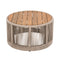 Modern Rustic Coffee Table & Side Table With Woven Rope Design (SAK56739) - Saksby Wholesale - Front View Coffee Table White Background