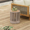 Modern Rustic Coffee Table & Side Table With Woven Rope Design (SAK56739) - Saksby Wholesale - Front VIew Side Table