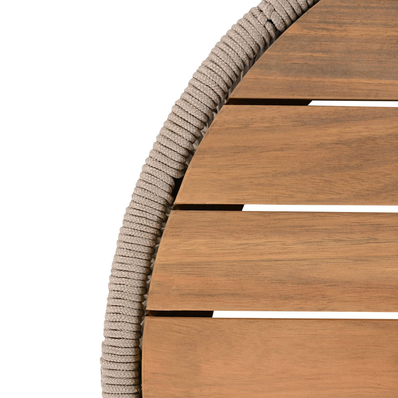 Modern Rustic Coffee Table & Side Table With Woven Rope Design (SAK56739) - Saksby Wholesale - Table Details