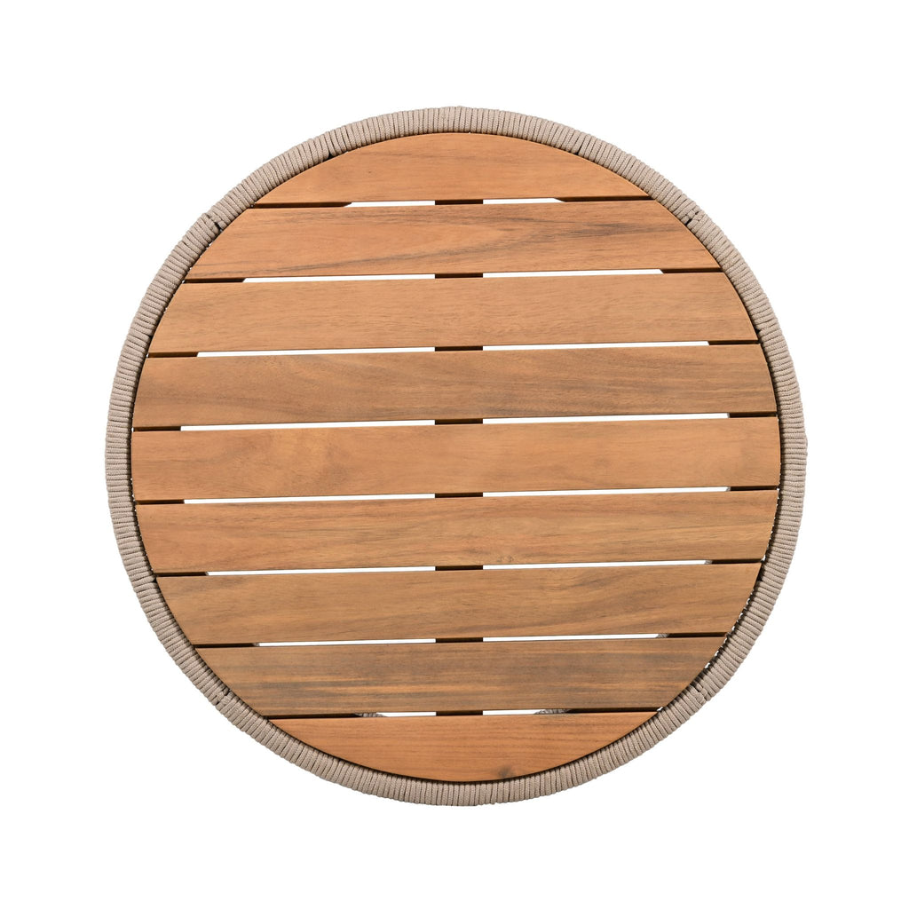 Modern Rustic Coffee Table & Side Table With Woven Rope Design (SAK56739) - Saksby Wholesale - Top View Coffee Table