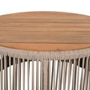 Modern Rustic Coffee Table & Side Table With Woven Rope Design (SAK56739) - Saksby Wholesale - Top View Focue