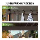 [09X10FT] Modern Slanted Hardtop Alloy Steel Grill Gazebo (SAK32687) - Saksby Wholesale -  User Friendly Design