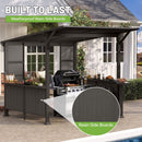 [09X10FT] Modern Slanted Hardtop Alloy Steel Grill Gazebo (SAK32687) - Saksby Wholesale - Waterproof Design