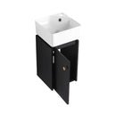 Nuvia Modern Wall-Mounted Bathroom Vanity With Ceramic Sink And Soft Close Door (SAK05214)