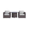 Modular 3-Piece Rattan Patio Sofa Set With Weather-Resistant Cushions (SAK75321) - Saksby Wholesale - Front View