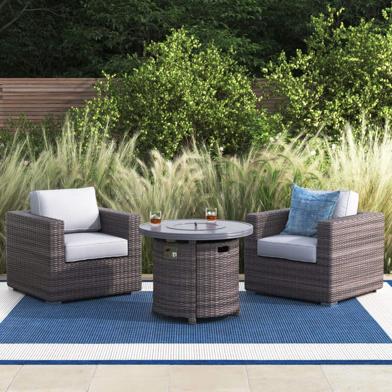 Modular 3-Piece Rattan Patio Sofa Set With Weather-Resistant Cushions (SAK75321) - Saksby Wholesale - Lifestyle