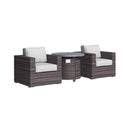 Modular 3-Piece Rattan Patio Sofa Set With Weather-Resistant Cushions (SAK75321) - Saksby Wholesale - Side View