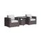 Modular 3-Piece Rattan Patio Sofa Set With Weather-Resistant Cushions (SAK75321) - Saksby Wholesale - Side View