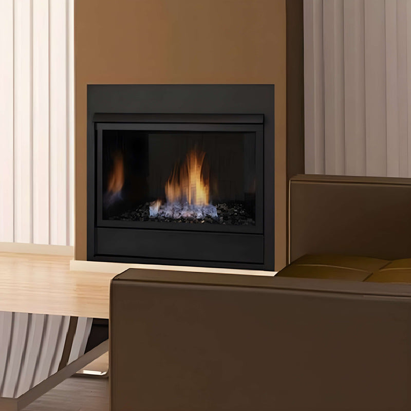 MONESSEN 24" Contemporary Style Vent Free Millivolt Natural Gas Fireplace Left View [VFC24CNV] (SAK31415) SAKSBY