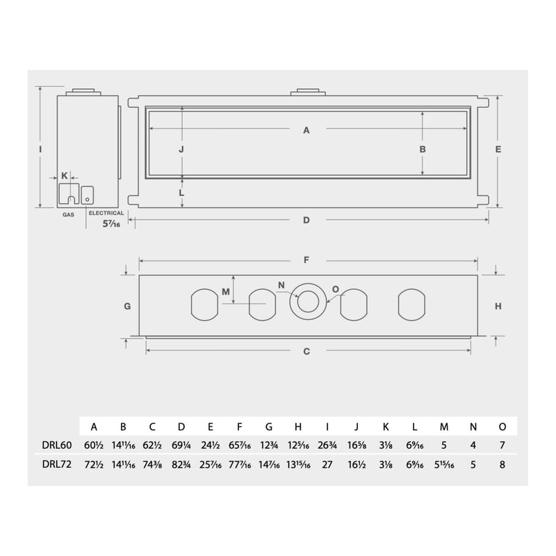 Montigo Delray Full-Load Basic Direct-Vent Linear Natural Gas Fireplace with Remote-Controlled Fans (SAK56384) SAKSBY - Dimensions 