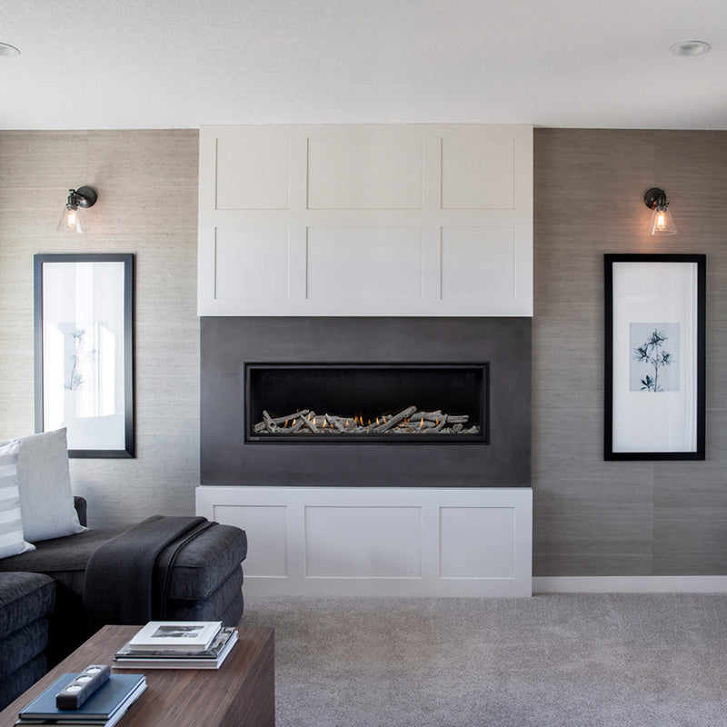 Montigo Delray Full-Load Basic Direct-Vent Linear Natural Gas Fireplace with Remote-Controlled Fans (SAK56384) SAKSBY - Living Area View 