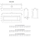 Montigo Distinction 48" Single Sided Linear Direct Vent Gas Fireplace [D4815NI-2] (SAK48267) SAKSBY - Dimensions View
