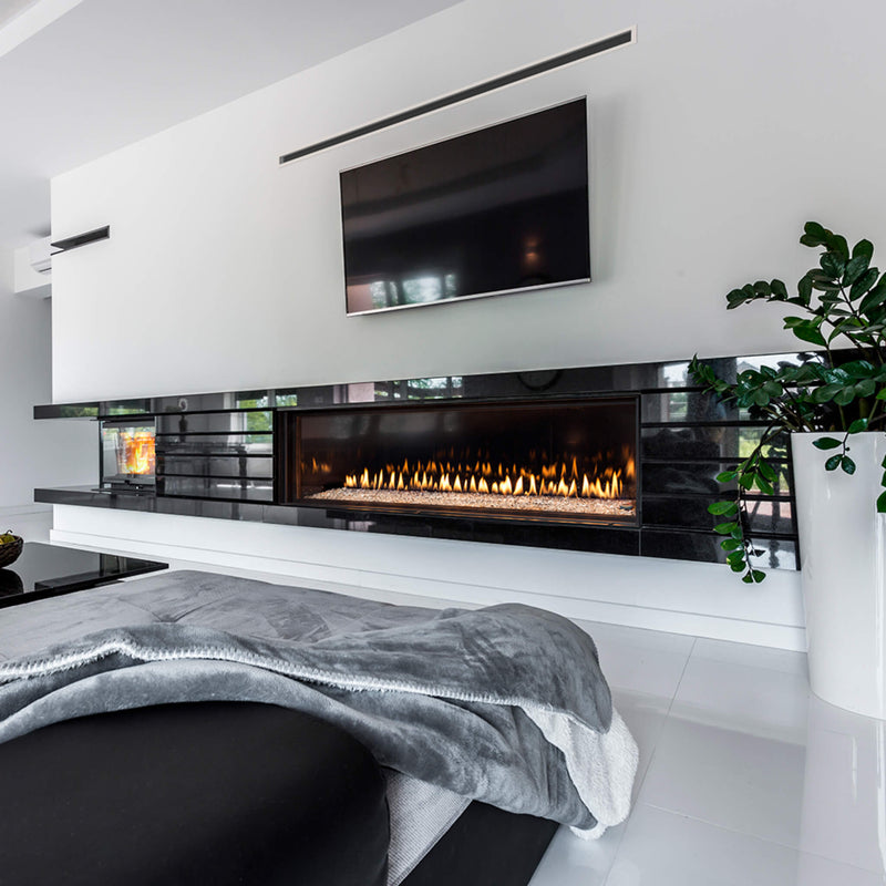 Montigo Distinction 63" Single Sided Linear Direct Vent Gas Fireplace [D6315NI-2] (SAK34218) SAKSBY - BedRoom View