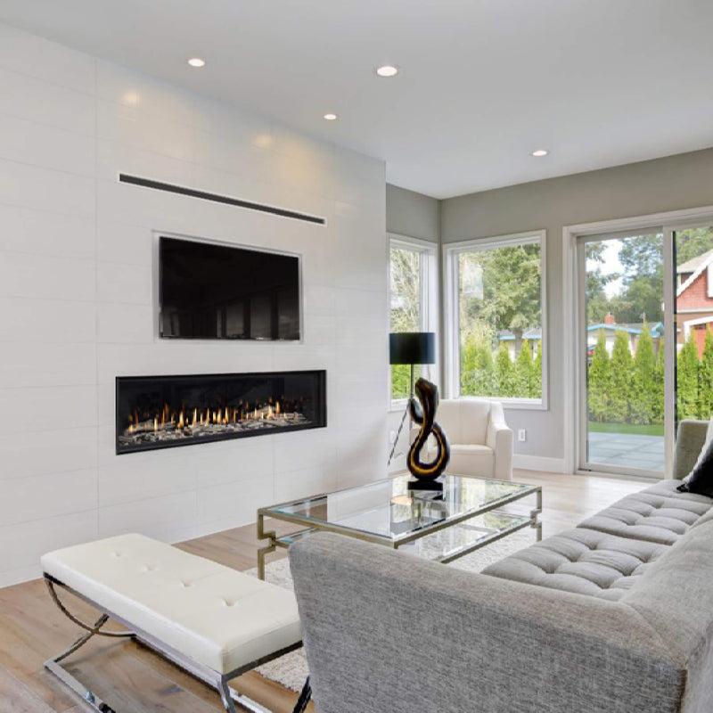 Montigo Distinction 63" Single Sided Linear Direct Vent Gas Fireplace [D6315NI-2] (SAK34218) SAKSBY - Living Room View