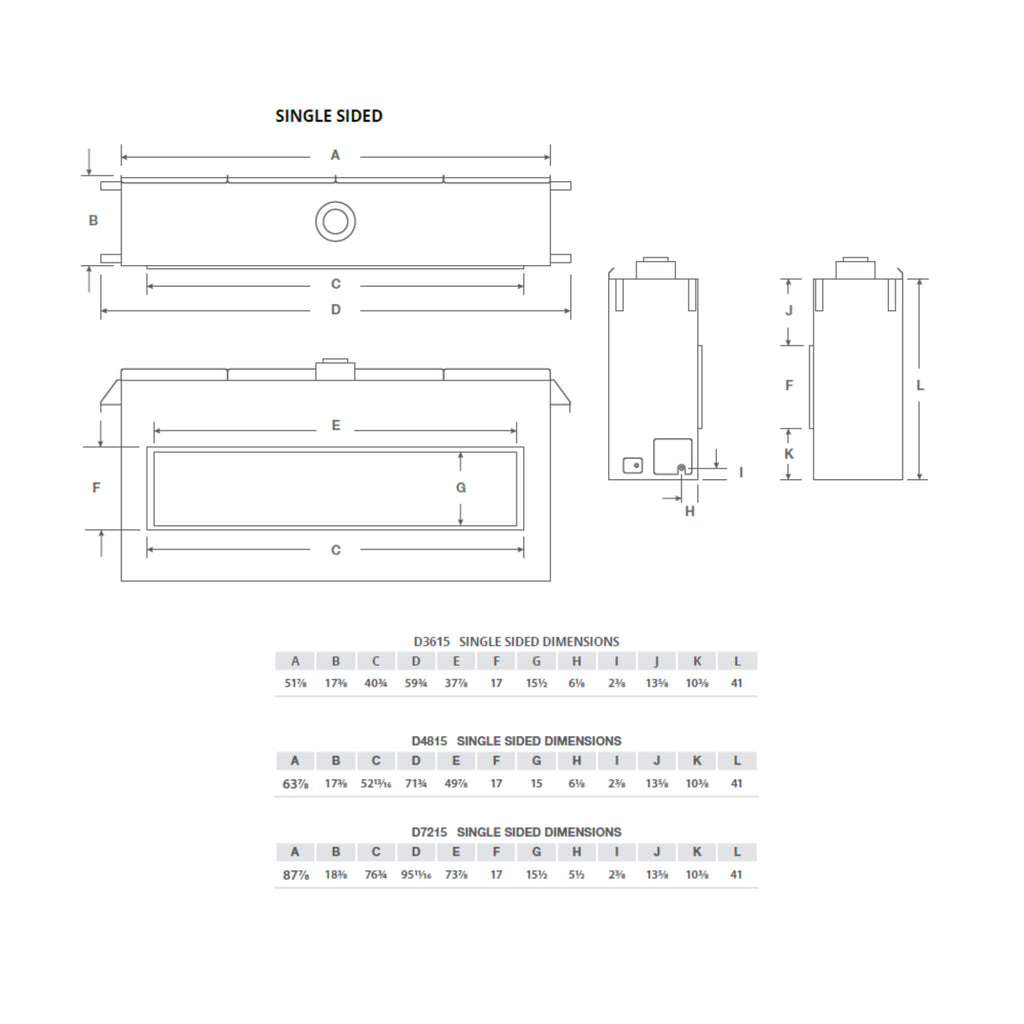 Montigo Distinction 72" Single Sided Linear Direct Vent Gas Fireplace [D7215NI-2] (SAK70824) SAKSBY - Dimensions View