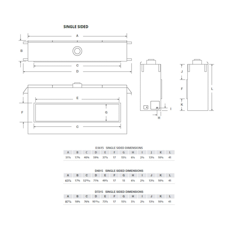 Montigo Distinction 72" Single Sided Linear Direct Vent Gas Fireplace [D7215NI-2] (SAK70824) SAKSBY - Dimensions View