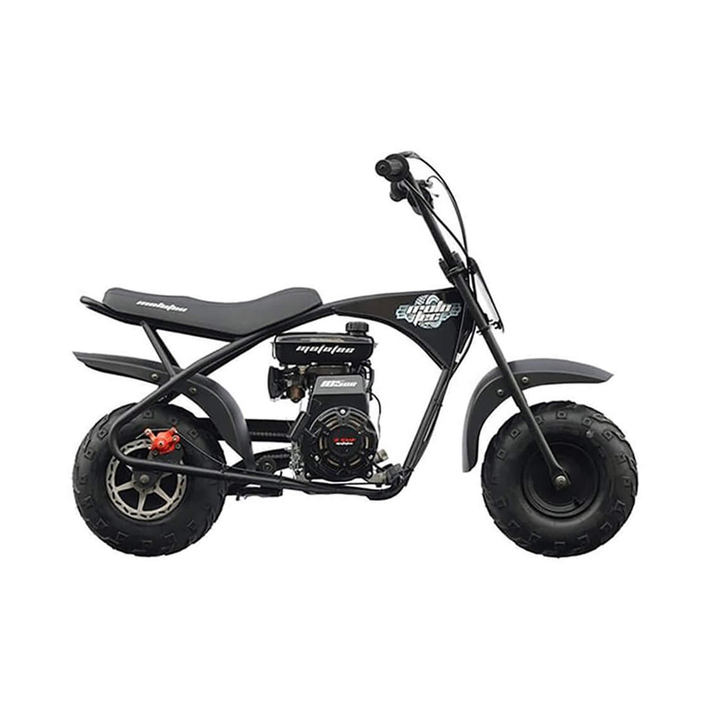 Black Mini Bike With Engine On A White Background - Saksby Wholesale - Right Side View