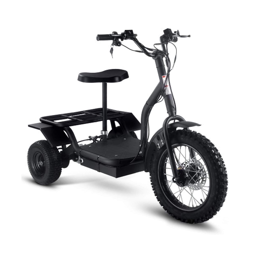 MotoTec 48V 1200W Electric Trike Three Wheel Scooter (SAK86025) - Saksby Wholesale - Front Right View