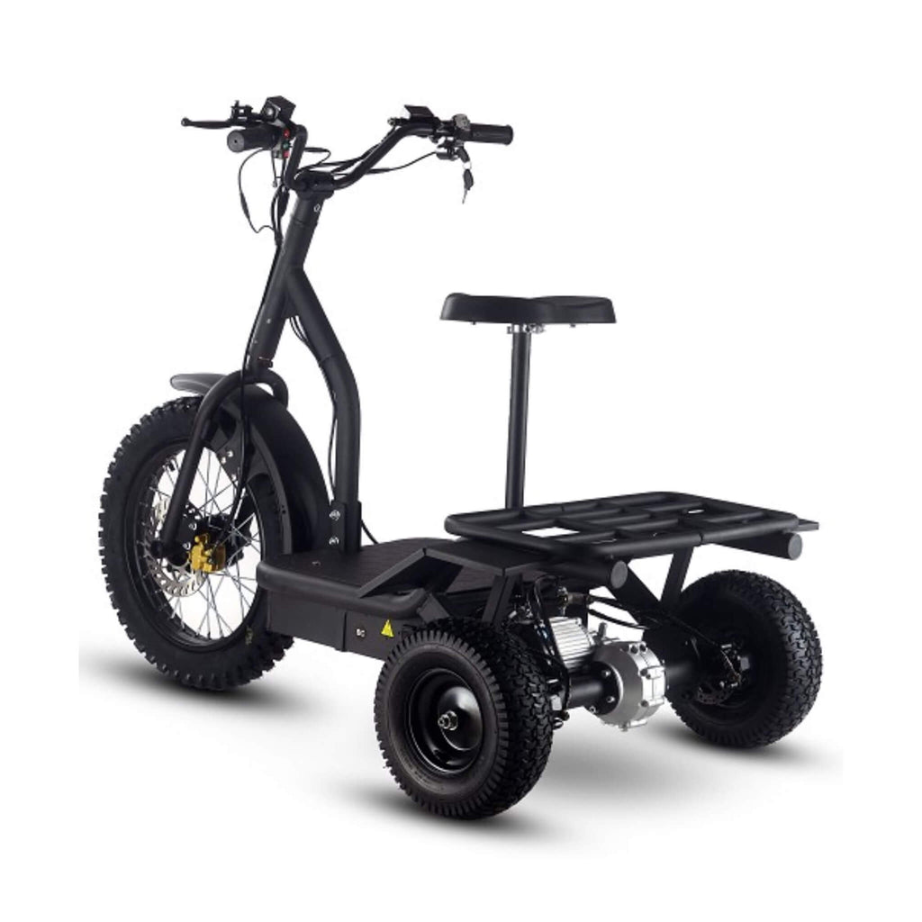 MotoTec 48V 1200W Electric Trike Three Wheel Scooter (SAK86025) - Saksby Wholesale - Back Left View