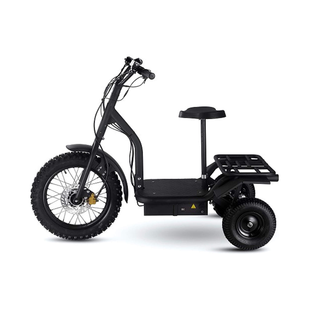 MotoTec 48V 1200W Electric Trike Three Wheel Scooter (SAK86025) - Saksby Wholesale - Left View