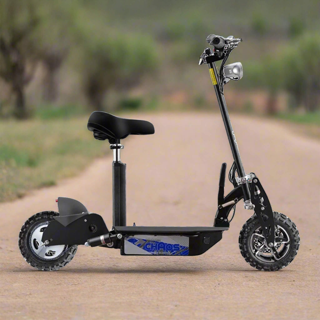 MotoTec Chaos 2000W 60V High-Performance Foldable Black Electric Lithium Scooter With Large 11 Inch Wheels (SAK48793)