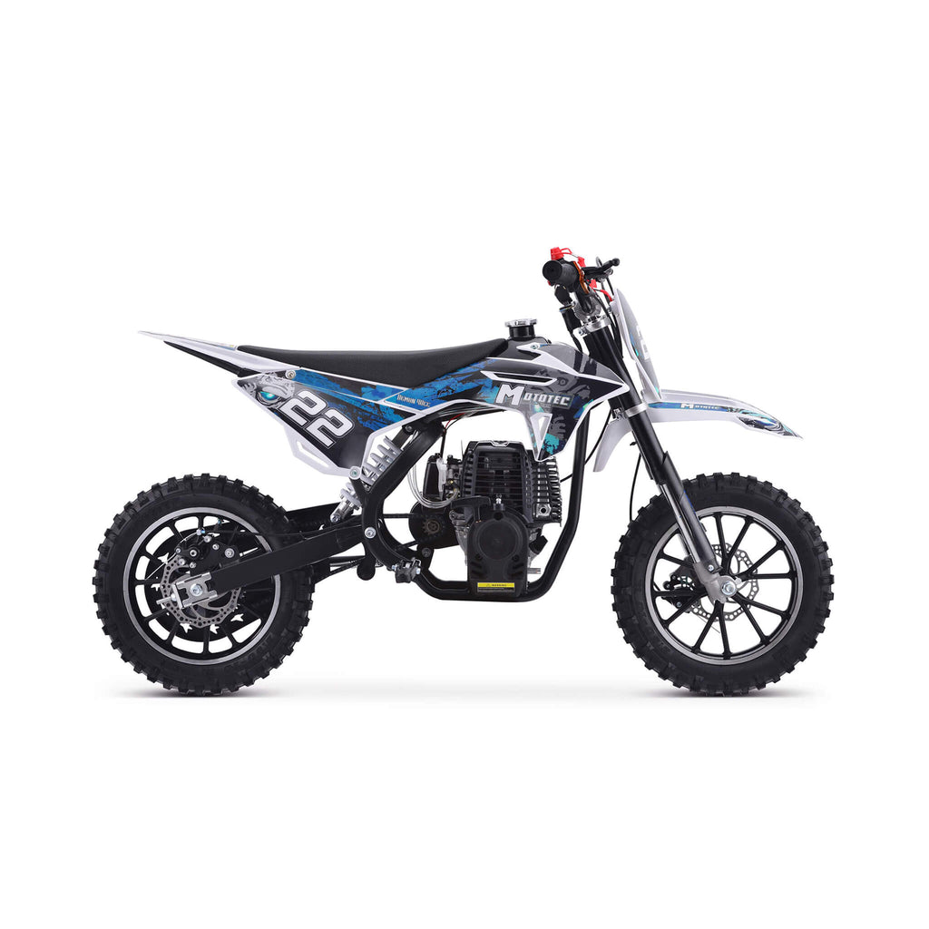 MotoTec Demon 40CC 4-Stroke Kids Gas Dirt Bike - Saksby Wholesale - Side Right View